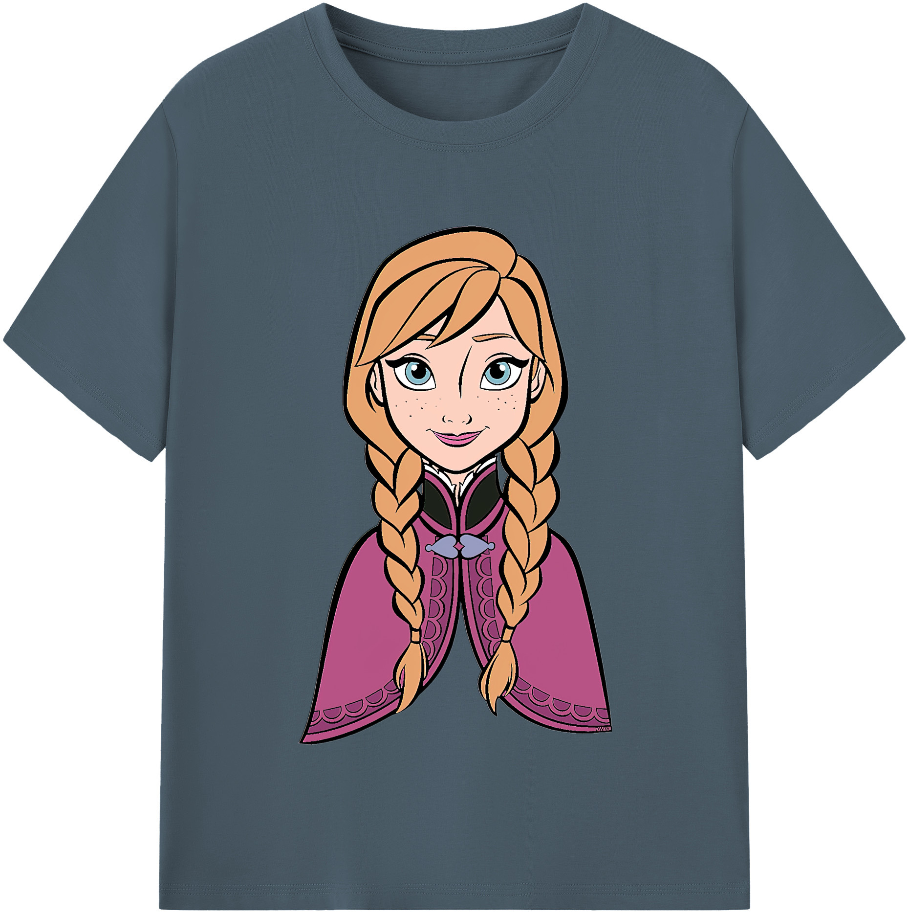 （画像用） アナと雪の女王 アンナ エルサ Frozen Anna Elsa 綿100％半袖Tシャツ（フロントプリント）